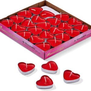 Hartvormige theelichtjes (50 stuks)